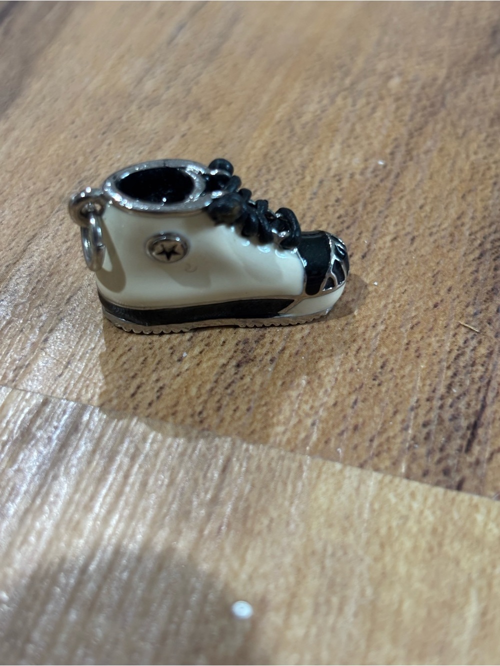 Sneaker Boot Charm / Pendant – Black & White Mini Shoe Charm